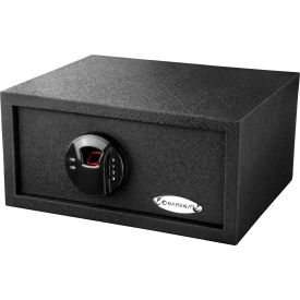 Biometric Keypad Safe - 0.46 Cubic Feet - 14-1/2"W x 11-3/4"W x 7"H - Black