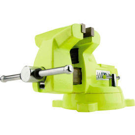 Model 1550 5" Jaw Width 3-3/4" Throat Depth High-Visibility Safety Vise W/ Swivel