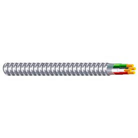 10/2 AWG, THHN/THWN Aluminum Metal Clad Cable, Black/White/Green, 25 Ft