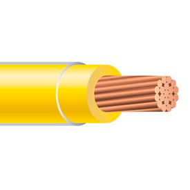 Thhn 10 Gauge Building Wire, Solid Type, Yellow, 500 Ft