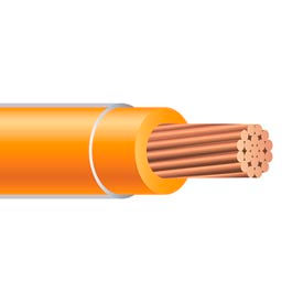 10 Gauge Building Wire, Solid Type, Orange, 500 Ft