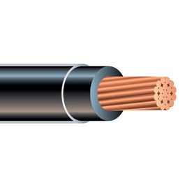 3 Gauge Building Wire, Stranded Type, Black, 500 ft