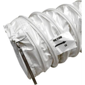 24" Diameter Outlet Heater Duct, 25 Feet Long, White
