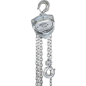 Manual Chain Hoist, Stainless Steel, 1 Ton Capacity, 20' Lift