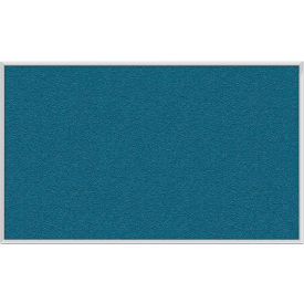 60"W x 48"H Vinyl Bulletin Board - Aluminum Frame - Ocean Blue