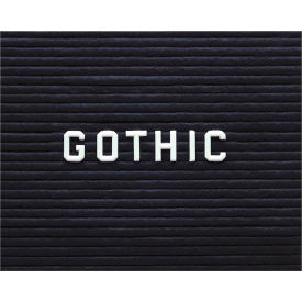 Gothic Letter Set - 0.75" Plastic White