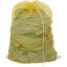 Mesh Bag W/ Drawstring Closure, Yellow, 24x36, Heavy Weight