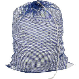 Mesh Bag W/ Drawstring Closure, Blue, 30x40, Heavy Weight