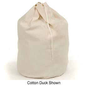 25" Drawcord Hamper Bag W/ 10 Grommets, Cotton Duck, Natural