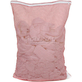 Mesh Bag with Nylon Zipper Closure, Red, 18x24 Size, Medium Weight