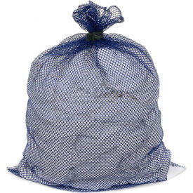 Mesh Bag W/ Dual Grip Rubber Closure, Blue, 30x40, Medium Weight