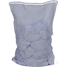 Mesh Bag W/ Nylon Zipper Closure, Blue, 18x30, Medium Weight