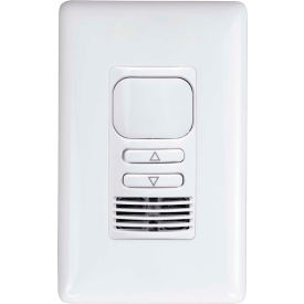 PIR/Ultrasonic Dimming 2-Button Wall Switch Occupancy Sensor, Single Relay, White