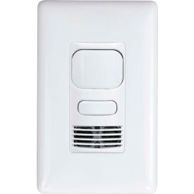 LightHawk PIR 1-Button Wall Switch Occupancy Sensor with Neutral, White
