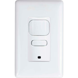 LightHawk PIR 1-Button Wall Switch Occupancy Sensor, White