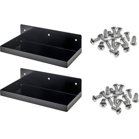 DuraHook Shelf, Black, 12"W x 6"D, 2 PK