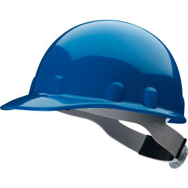 Cap Style Hard Hat, Ratchet Suspension, Royal Blue, HDPE