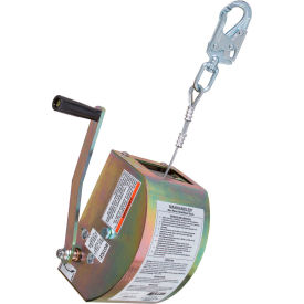 65' ManHandler Hoist, 3/16" Galvanized Steel Wire Rope, Snap Hook, 350 lbs Capacity