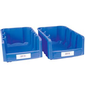 Bin Buddy BB-13 Adhesive Label Holder (Top/Bottom) 1" x 3" for Bins, Pack of 25