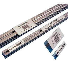 Label Holders, 1" x 6", Clear, T-Slot Aluminum Extrusion (25 pcs/pkg)