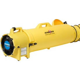 8" Confined Space Blower with 15' Duct 1/3 HP 980 CFM