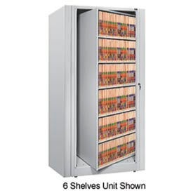 Rotary File Cabinet Starter Unit, Letter, 3 Shelves, Light Gray