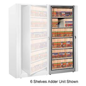 Rotary File Cabinet Adder Unit, Legal, 3 Shelves, Light Gray
