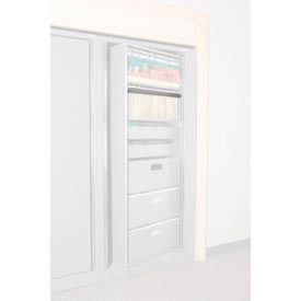 Rotary File Cabinet Components, Legal Front Hanging Folder Rail, Light Gray