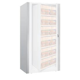 Rotary File Cabinet Components, Legal End Panel Kit, 6-High, Light Gray