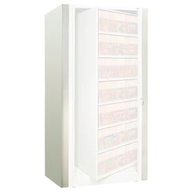 Rotary File Cabinet Components, Legal End Panel Kit, 7-High, Bone White