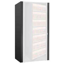 Rotary File Cabinet Components, Legal End Panel Kit, 7-High, Black