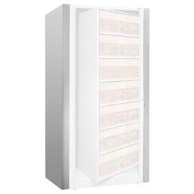 Rotary File Cabinet Components, Legal End Panel Kit, 7-High, Light Gray