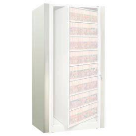 Rotary File Cabinet Components, Legal End Panel Kit, 8-High, Bone White