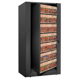 Rotary File Cabinet Starter Unit, Letter, 6 Shelves, Black