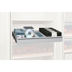 Rotary File Cabinet Components, Letter Multi Media Drawer, Light Gray