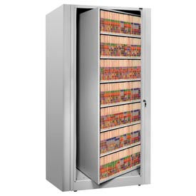 Rotary File Cabinet Starter Unit, Letter, 6 Shelves, Light Gray