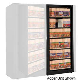 Rotary File Cabinet Adder Unit, Legal, 5 Shelves, Black