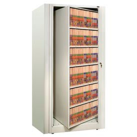 Rotary File Cabinet Starter Unit, Legal, 5 Shelves, Bone White