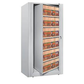 Rotary File Cabinet Starter Unit, Legal, 5 Shelves, Light Gray