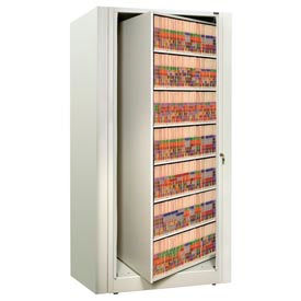 Rotary File Cabinet Starter Unit, Legal, 6 Shelves, Bone White