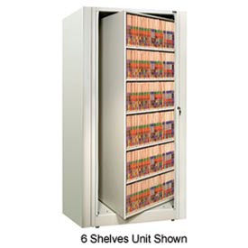 Rotary File Cabinet Starter Unit, Letter, 1 Shelves, Bone White