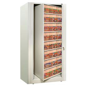 Rotary File Cabinet Starter Unit, Legal, 7 Shelves, Bone White