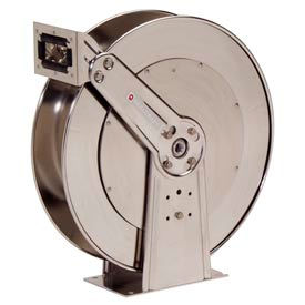 3/4"x50' 500 PSI Stainless Steel Spring Retractable Low Pressure Hose Reel