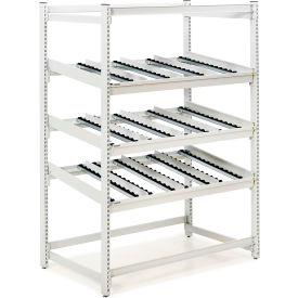 FiFo Flow Rack, 54-44/83"W x 31-49/71"D x 73-3/13"H, 3 Levels - Gray