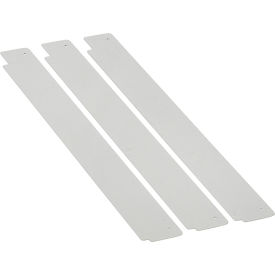 FiFo Flow Rack Extra Guide Plate Set, 2/25"W x 28-17/63"D x 2-19/25"H, Package Qty 3 - Gray