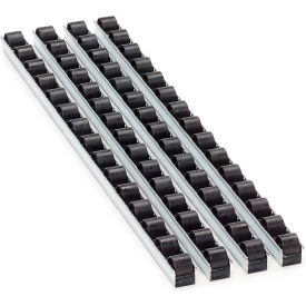 Extra Roller Profile Set FiFo Flow Rack ESD, 1-7/50"W x 28-9/10"D x 1-23/50"H, Set of 4-Gray