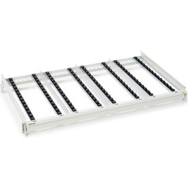 FiFo Flow Rack ESD Roller Top, 50-7/20"W x 30/-4/25"D x 4-10/77"H - Gray