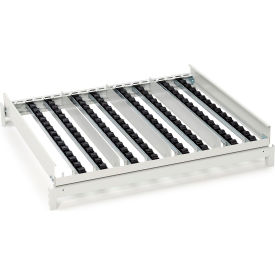 FiFo Flow Rack M36 Roller Top Rear Extension ESD, 33-27/50"W x 30-4/25"D x 4-10/77"H - Gray
