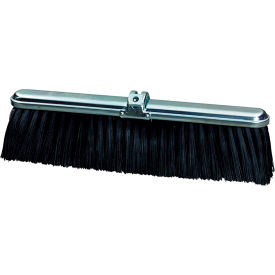 14"W Push Broom Head with Heavy-Duty Polypropylene Bristles