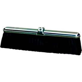 18"W Push Broom Head with Heavy-Duty Polypropylene Bristles and Steel Frame